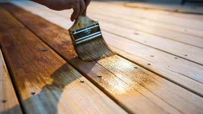 Sealing the stain in wood