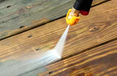 clean the cedar wood with water