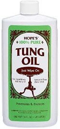 HOPE'S Pure Tung Oil Waterproof Natural Wood Finish and Sealer