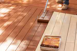 staining cedar deck